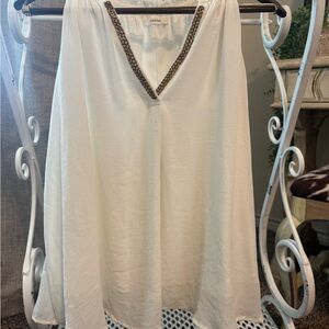 Maurices White Beaded Top